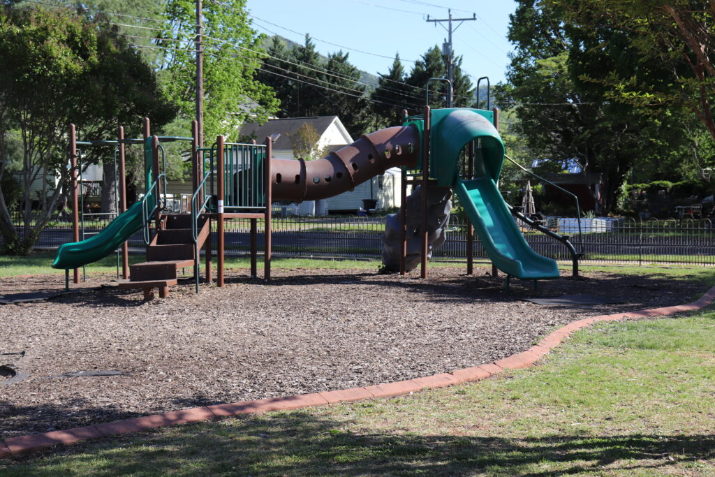 Playground with slide